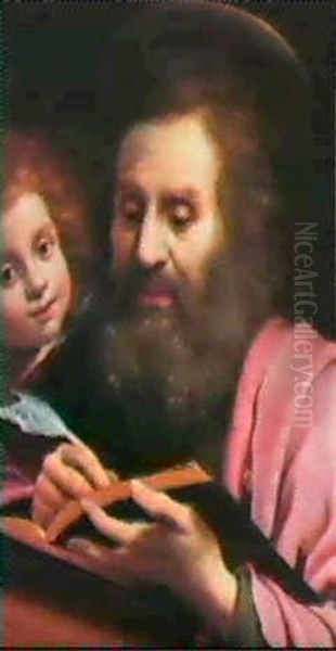 Saint Matthew Oil Painting by Carlo Dolci