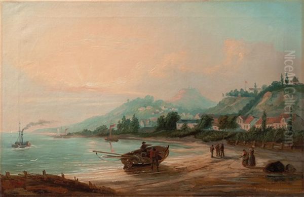 Blankenese Oil Painting by Anton Doll