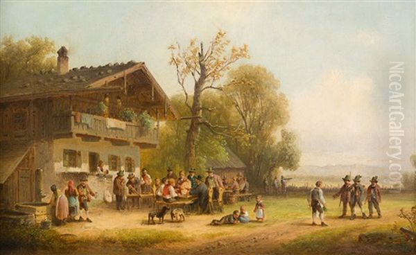 Das Schutzenfest Oil Painting by Anton Doll