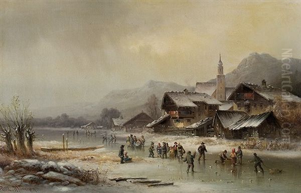 St. Valentin In Tirol Oil Painting by Anton Doll