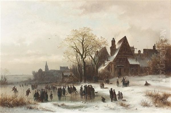 Winterliches Eisvergnugen by Anton Doll