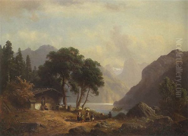 Am Konigssee Oil Painting by Anton Doll