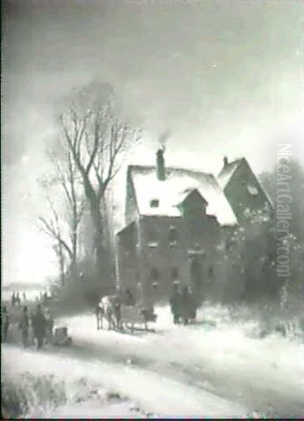 Wintervergnugen. Oil Painting by Anton Doll