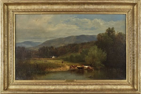 Landscape, View Near Tyron, Pennsylvania Oil Painting by John Henry Dolph