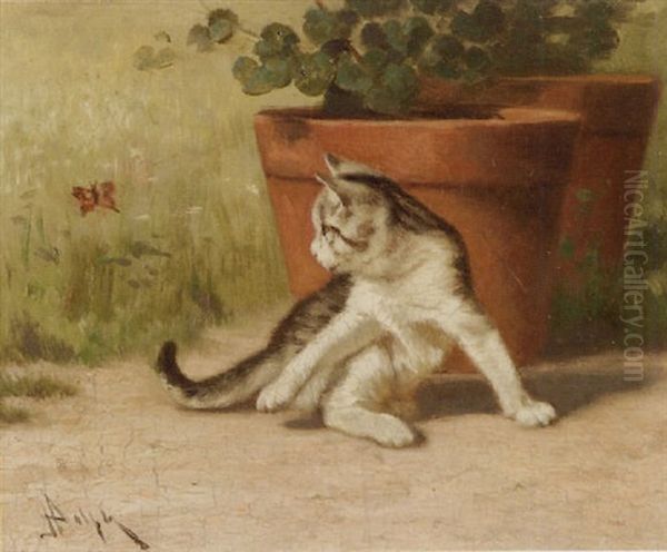 The Butterfly Catcher Oil Painting by John Henry Dolph