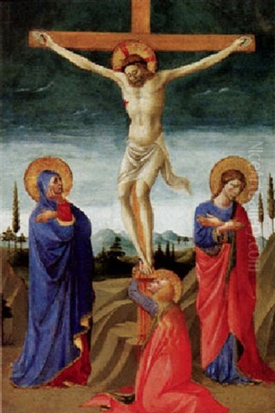 The Crucifixion Oil Painting by  Domenico di Michelino