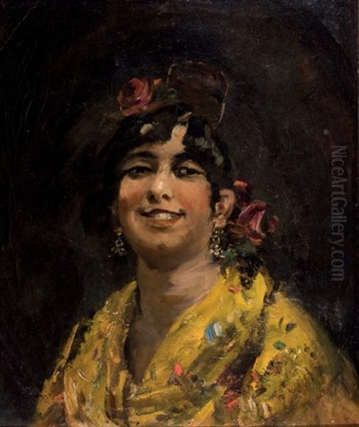 Gitana Oil Painting by Francisco Domingo Marques