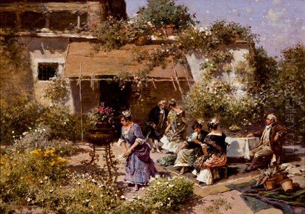 En El Patio Oil Painting by Francisco Domingo Marques