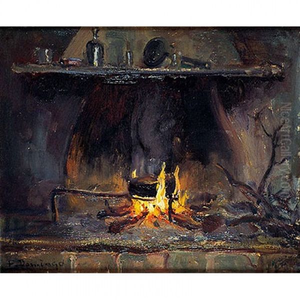 Hogar De Cocina Oil Painting by Francisco Domingo Marques