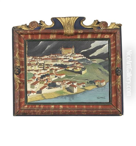 Toledo Oil Painting by Jose Dominguez Alvarez