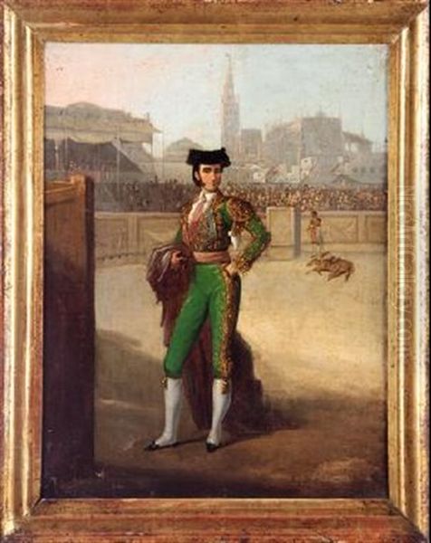 Retrato Del Torero Francisco Montes, Paquiro Oil Painting by Joaquin Dominguez Becquer