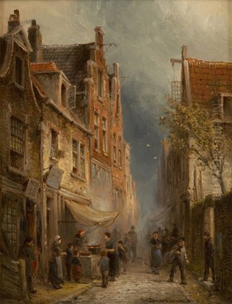 Quartier Juif A Amsterdam by Cornelis Christiaan Dommelshuizen