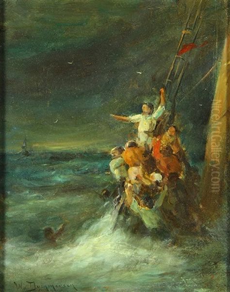 Shipwreck Oil Painting by William Raymond Dommersen