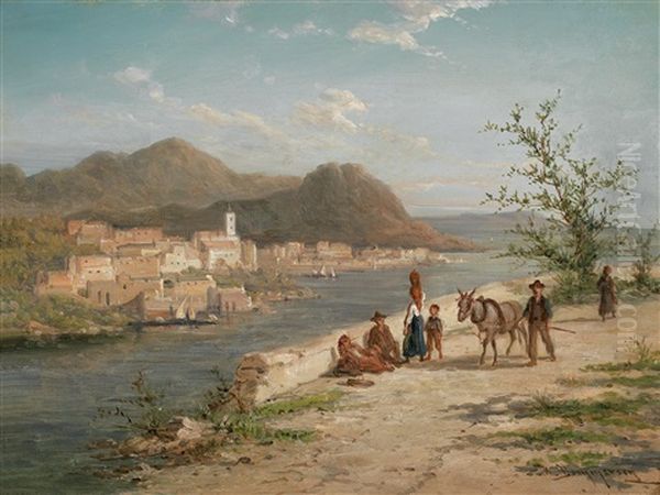 Motiv Aus Chiusi In Italien Oil Painting by William Raymond Dommersen