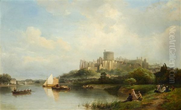 The Thames At Windsor Oil Painting by William Raymond Dommersen