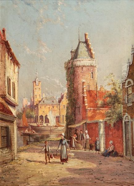 Bruges Oil Painting by William Raymond Dommersen