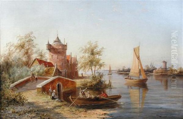 The Toll House, Enkhuizen, Holland Oil Painting by William Raymond Dommersen