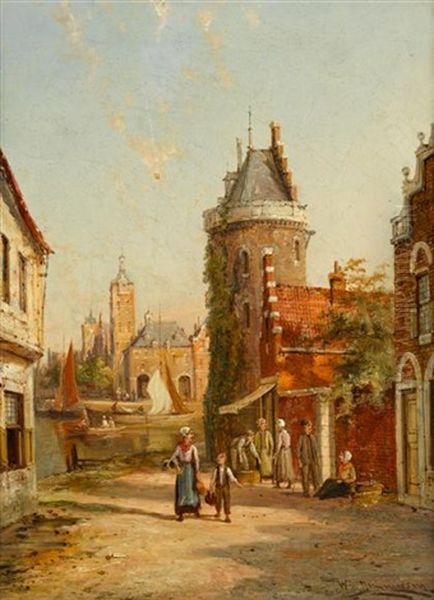 Rue De Bac, Roven (+ Bruges; Pair) by William Raymond Dommersen