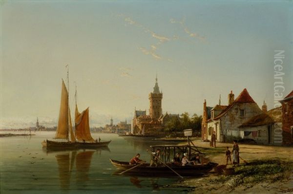 View Of Kampen Oil Painting by William Raymond Dommersen