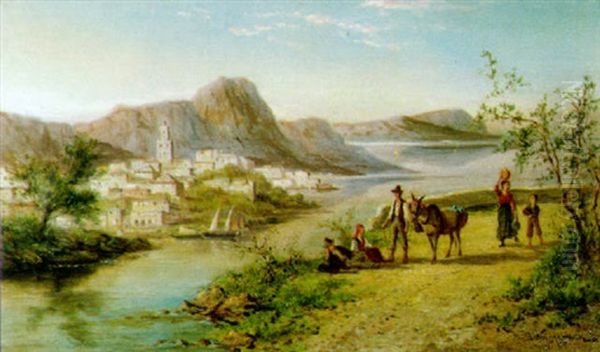 Gezicht Te Ischia (italie) Oil Painting by William Raymond Dommersen