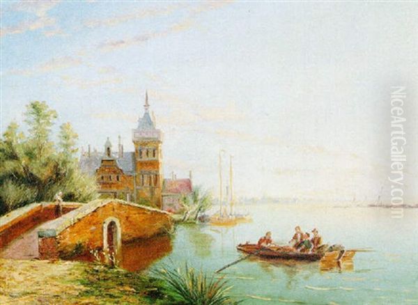 Zonnenberg From The Spocarn, Holland Oil Painting by William Raymond Dommersen