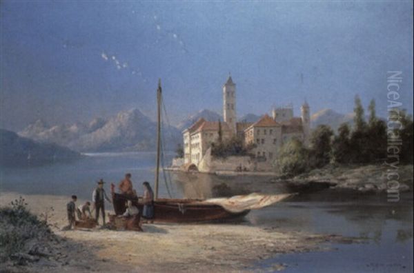 Tarranto, Southern Italy Oil Painting by William Raymond Dommersen