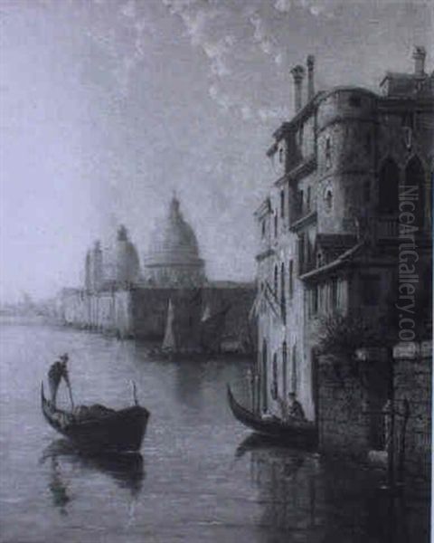 Santa Maria Della Salute In Venedig Oil Painting by William Raymond Dommersen