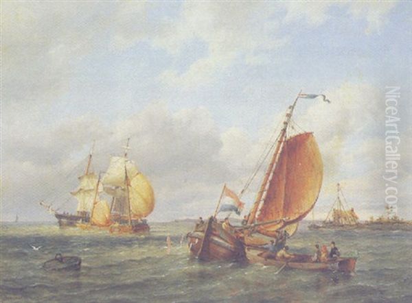 Zuider Zee Oil Painting by Pieter Cornelis Dommershuijzen