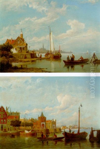 Flushing - Vlissingen Oil Painting by Pieter Cornelis Dommershuijzen