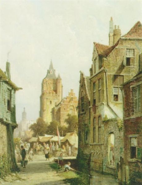 Amersfoort, Utrecht, Holland Oil Painting by Pieter Cornelis Dommershuijzen