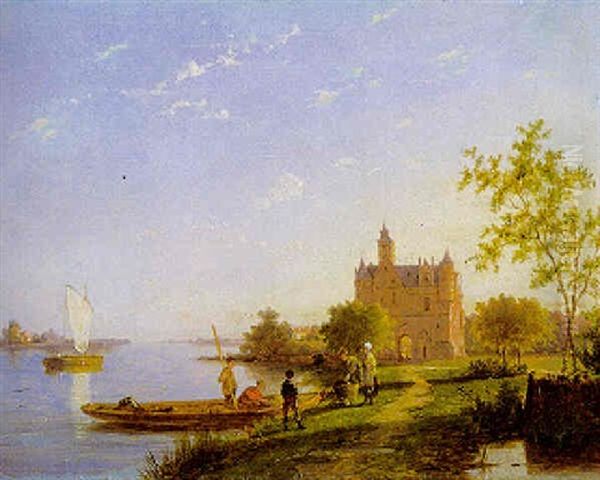 Zonnenburg Oil Painting by Pieter Cornelis Dommershuijzen