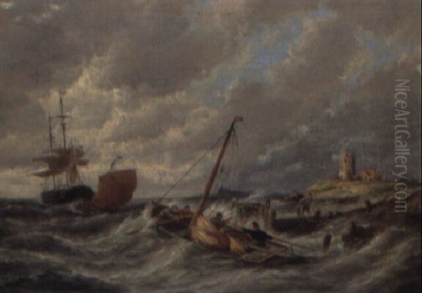 Blarkum On The Zuiderzee, Holland Oil Painting by Pieter Cornelis Dommershuijzen