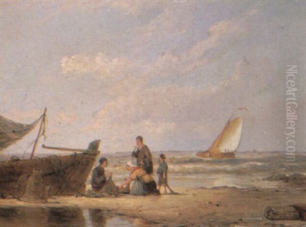 Near Blaricum By The Zuider Zee, Holland Oil Painting by Pieter Cornelis Dommershuijzen