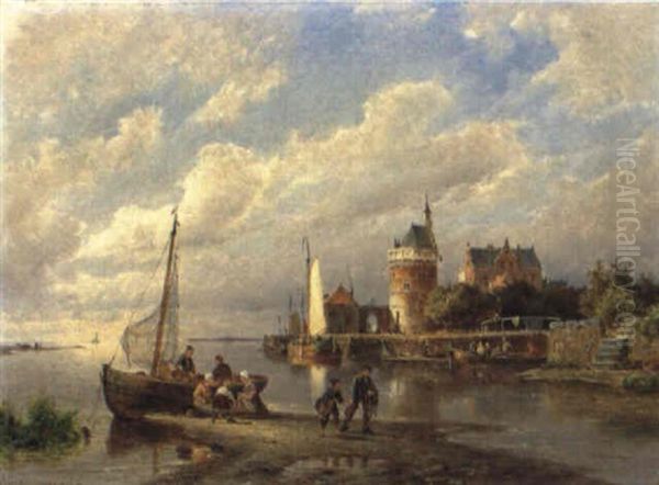 Ansicht Von Hoorn In Holland Oil Painting by Pieter Cornelis Dommershuijzen