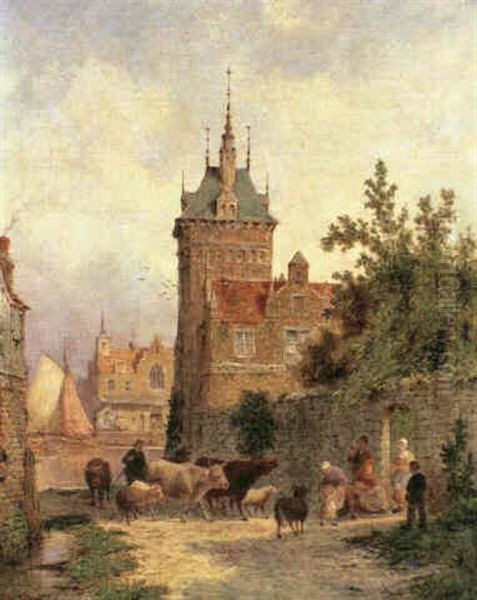 Coblentz, Germany Oil Painting by Pieter Cornelis Dommershuijzen