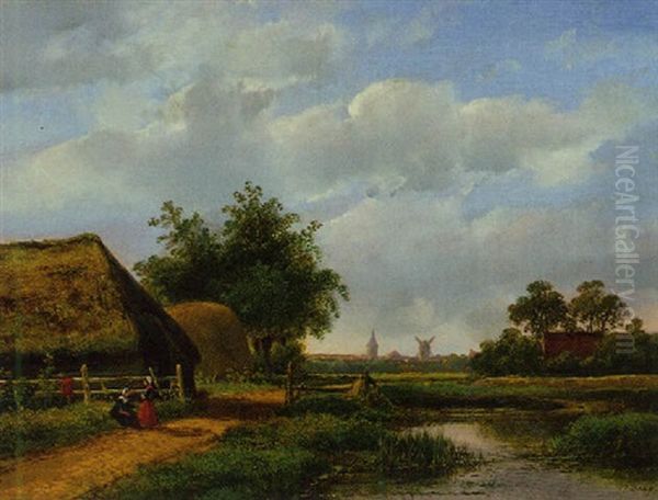 Landschap Oil Painting by  Dona Johannes