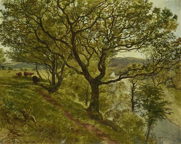 On The Nith Oil Painting by John Milne Donald