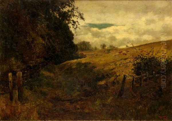 Landscape With Cattle Oil Painting by Tom Donald