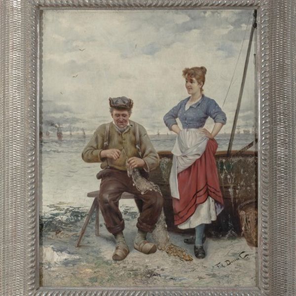 Mending The Nets by Frederick Reginald Donat