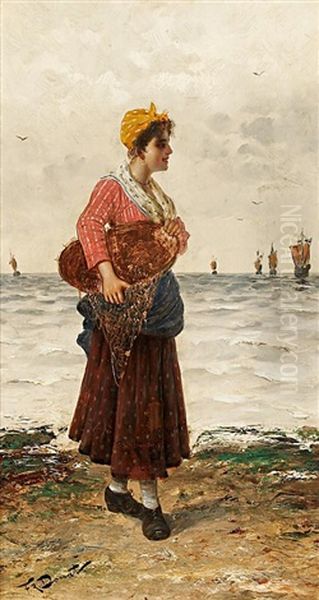 Bretonische Fischersfrau by Frederick Reginald Donat