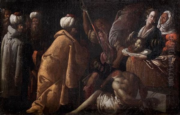 La Decollation De Saint Jean-baptiste Oil Painting by Giovanni Andrea (il Mastelletta) Donducci