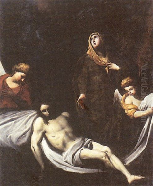 La Deposition Du Christ Oil Painting by Giovanni Andrea (il Mastelletta) Donducci