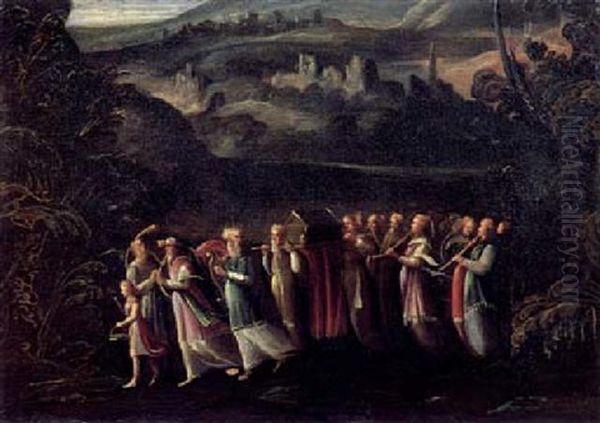 Il Trasporto Dell'arca Dell'alleanza Oil Painting by Giovanni Andrea (il Mastelletta) Donducci