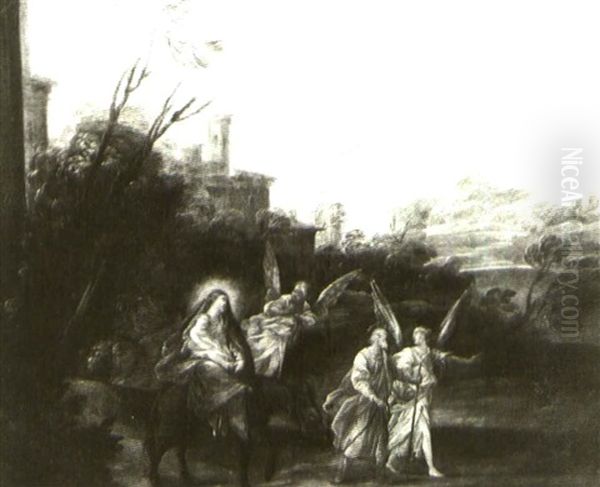 The Flight Into Egypt by Giovanni Andrea (il Mastelletta) Donducci