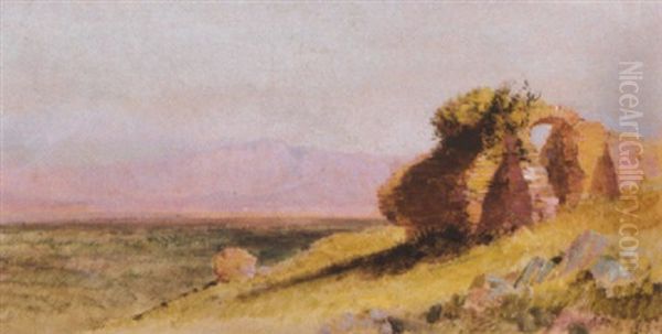 In The Campagna Oil Painting by Benjamin John Merrifield Donne