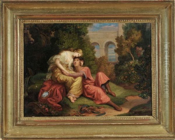 Rinaldo Und Armida Im Zaubergarten Der Armida Oil Painting by Otto Donner von Richter