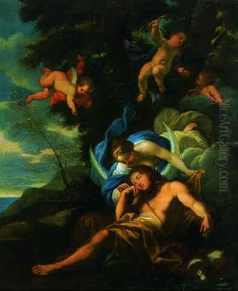 Diana And Endymion Oil Painting by Girolamo Donnini