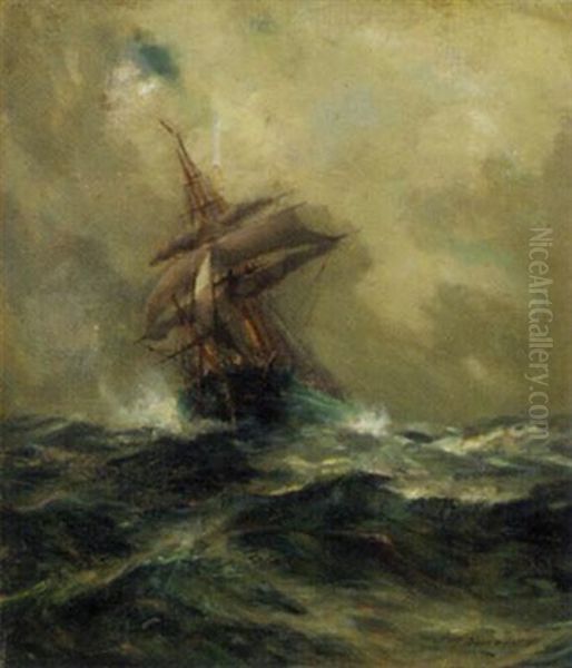 A Wind That Follows Fast Oil Painting by John Ambrose Donovan