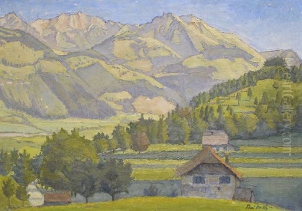 Paysage De Montagnes Oil Painting by Paul Donze