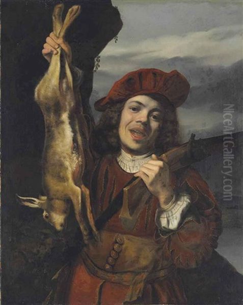 A Young Hunter Oil Painting by Lambert Doomer